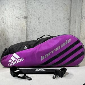 ADIDAS BARRICADE  Multiple Tennis Racquet Bag Purple and Black Shoulder Bag
